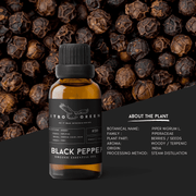 Organic Black Pepper Essential Oil | 30ml / 1oz UV Bottle | Unblended | Aromatherapy | Vegan | Spirituality| Nature Heals - ITBO Green