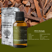Organic Cinnamon Bark Essential Oil | Alleviate Discomfort | Hair, Home Diffusers, Aromatherapy, Massage and Humidifiers | 30 ml - 1oz