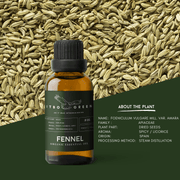 Organic Fennel Essential Oil | 30ml / 1oz UV Bottle | Unblended | Aromatherapy | Vegan | Spirituality| Nature Heals - ITBO Green