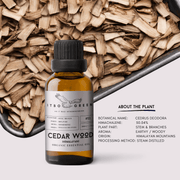 Organic Himalayan CedarWood  Essential Oil | 30ml / 1oz UV Bottle | Pure Woody Oil | Unblended | Aromatherapy | Vegan | Spirituality| Nature Heals - ITBO Green