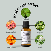 Pink Patchouli Essential Oil Blend Calming Essential Oils for Diffusers for Home | Sleep, Skin. Hair | Aromatherapy | 30 ml / 1 Fl oz