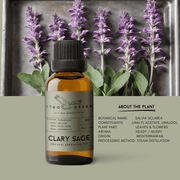 Organic Clary Sage Essential Oil | 30ml / 1oz UV Bottle | Pure Herbaceous Oil | Unblended | Aromatherapy | Vegan | Spirituality| Nature Heals - ITBO Green