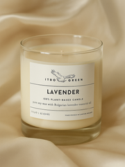 Lavender Essential Oil Candle – Hand-Poured Vegan Soy Wax Candle with Pure Lavender