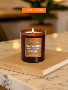 ITBO Pink Patchouli Soy Wax Candle – Luxury Vegan Candle with Patchouli & Sweet Orange
