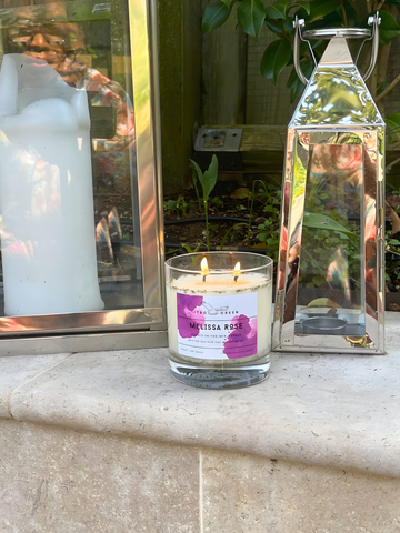 ITBO Green Melissa Rose Candle | Luxury Floral Soy Wax Candle | Scent for Sleep