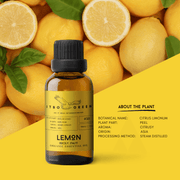Organic Lemon (Sicily) Essential Oil | 30ml / 1oz UV Bottle | Unblended | Aromatherapy | Vegan | Spirituality| Nature Heals - ITBO Green