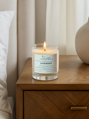 Lavender Essential Oil Candle – Hand-Poured Vegan Soy Wax Candle with Pure Lavender