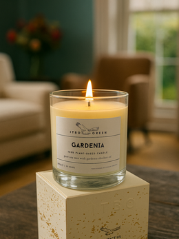 Gardenia Soy Wax Candle – 100% Plant-Based Luxury Candle for Calm & Elegance | ITBO Green