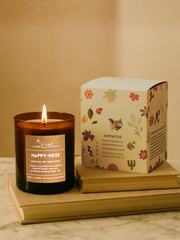 HAPPY-NESS Soy Wax Candle | ITBO Green – Uplifting Floral & Citrus Aromatherapy