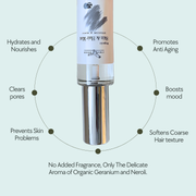 Skin & Hair Mist - Dermatologist Tested | Intense Hydration & Nourishment | Anti-Aging | from Organic Geranium & Neroli | 100% Natural | All Skin Types