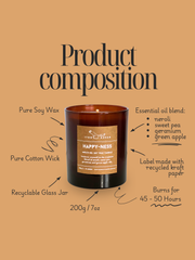 HAPPY-NESS Soy Wax Candle | ITBO Green – Uplifting Floral & Citrus Aromatherapy